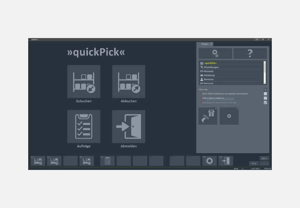 »quickPick« depolama modülü Tekil bileşenlerin, komple takımların, test ekipmanlarının, aparatların, siparişlerin ve aksesuarların hızlı ve kolay depolanması ve çıkarılması